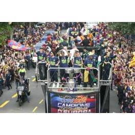 Celebracion y fiesta Barcelona campeon de europa 05/06