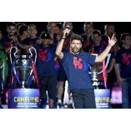 Celebración Barcelona Campeon Triplete 14/15 toda la fiesta